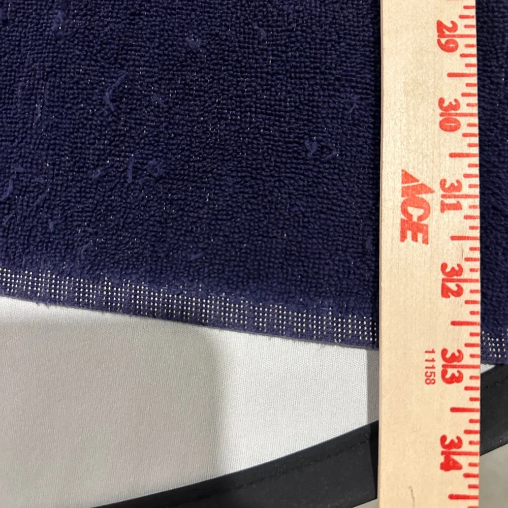 Vintage Polo Ralph Lauren Towel Beach Bath Navy Blue & Yellow Striped Spellout‎
